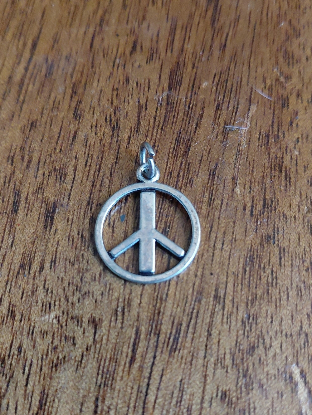 Peace Sign Pendant In Stainless Steel